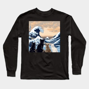 pet at great wave Long Sleeve T-Shirt